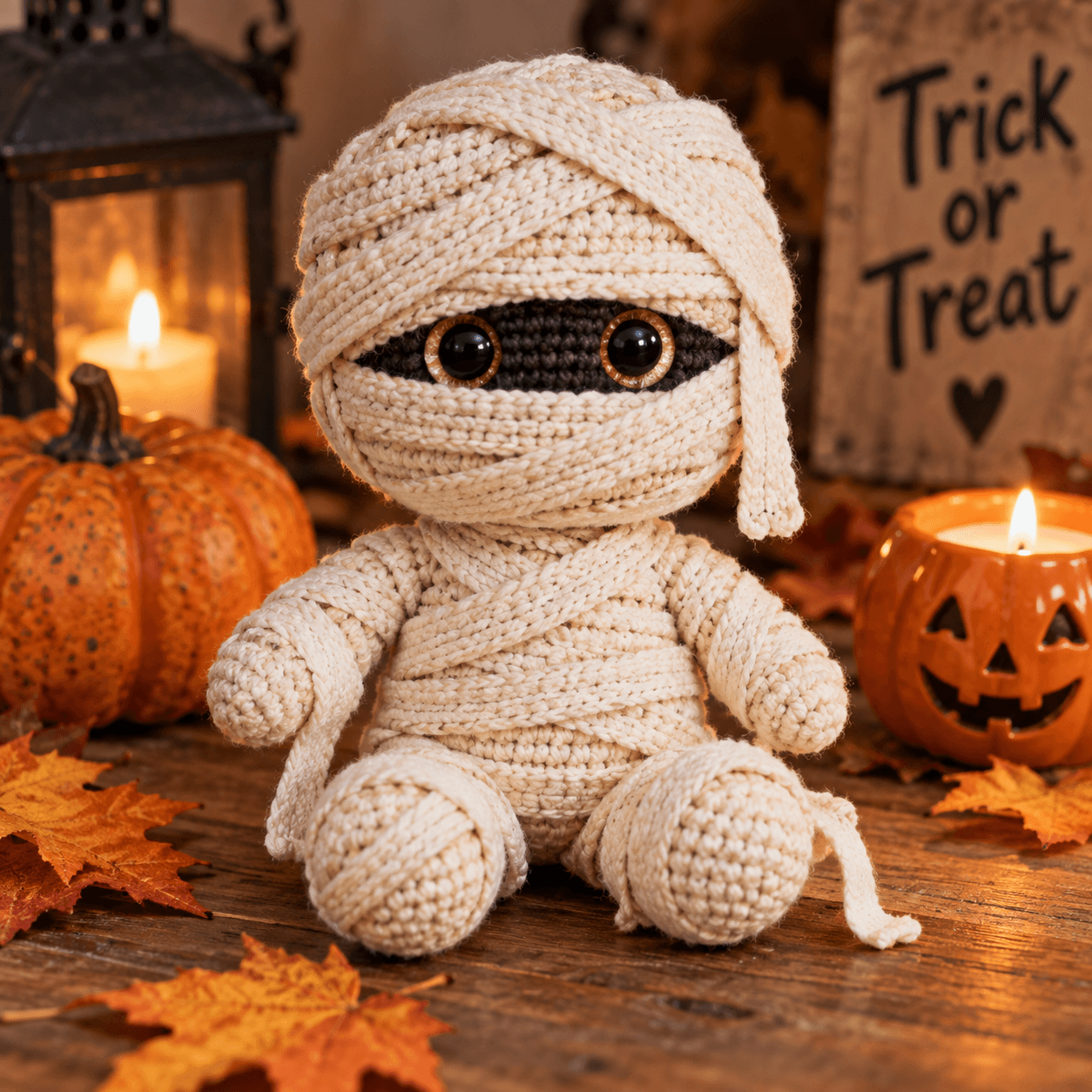 Crochet Mummy Pattern (Easy Amigurumi Halloween Mummy)