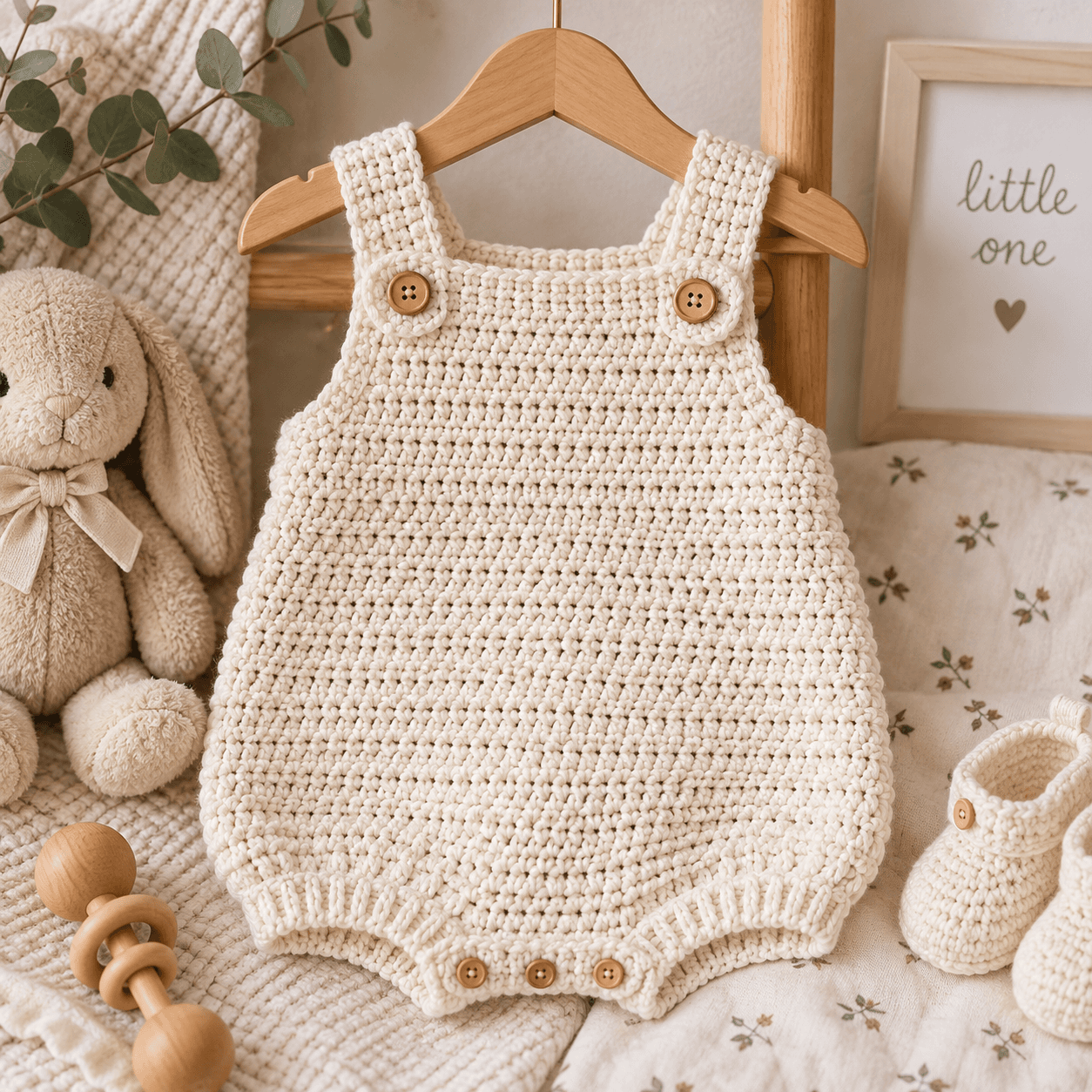 Crochet Baby Romper Pattern (Easy Overall Onesie)