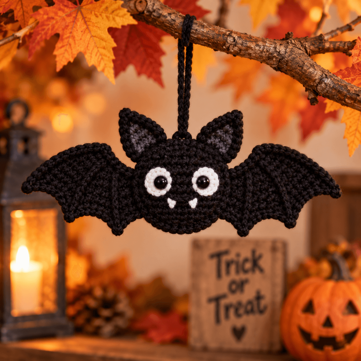 Crochet Bat Ornament Pattern (Easy Halloween Decor)