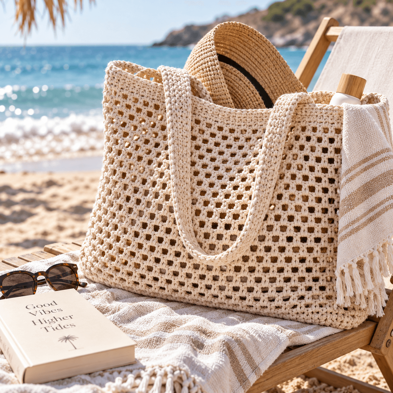 Crochet Beach Tote Pattern (Easy Summer Bag)