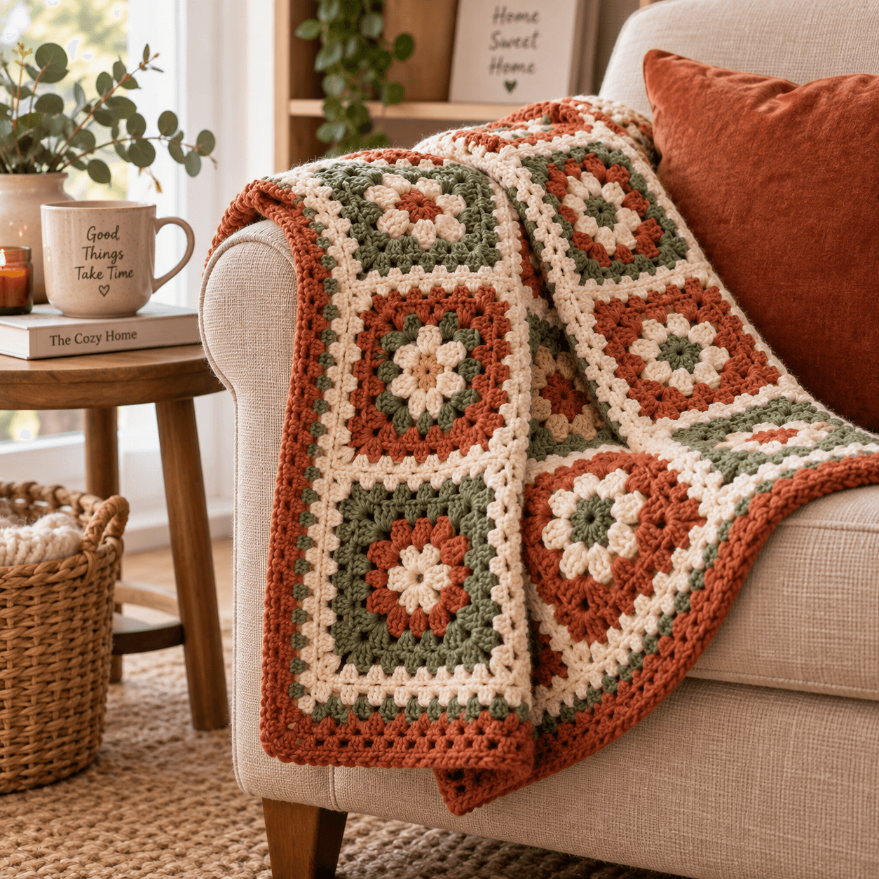 Granny Square Blanket Pattern (Easy Crochet Throw)